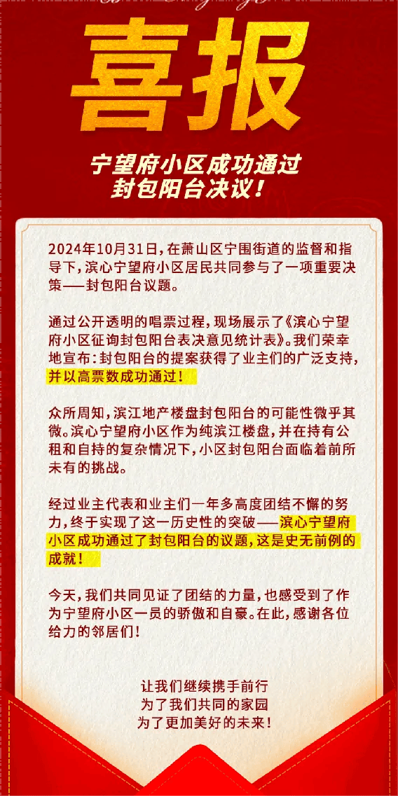 杭州一小区贴出喜报：包阳台！交付不到半年<strong></p>
<p>理财产品排名</strong>，高票通过